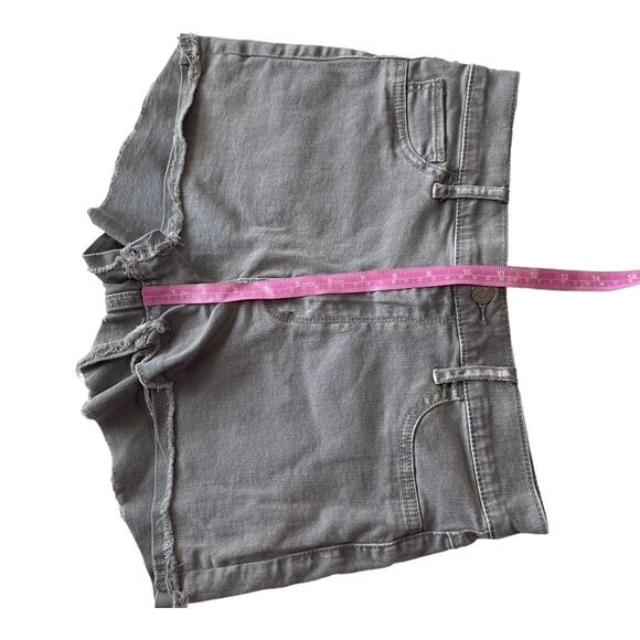 Hollister Womens Jean Shorts Juniors Size 9 High Rise Gray Denim Stretch Shorts - Picture 5 of 7